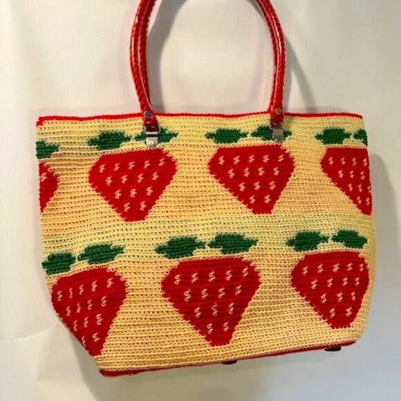 Auroville Handbags - Strawberries. Ripe and a perfect bag to carry all of your summer treasures